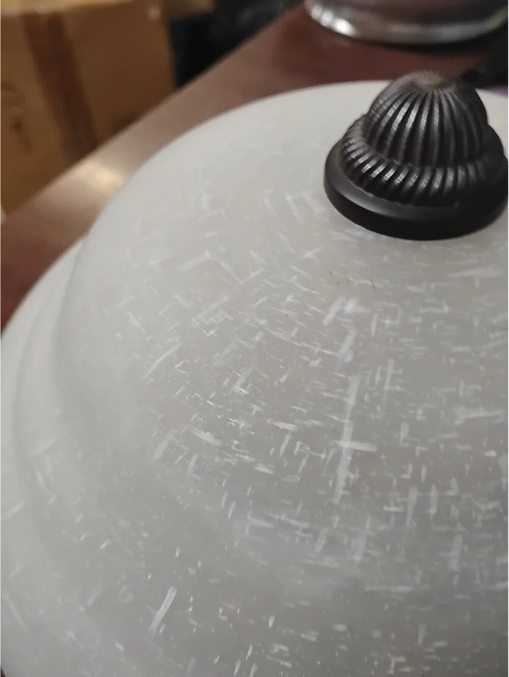 Craftsman Style Vintage White Frosted Glass 16
